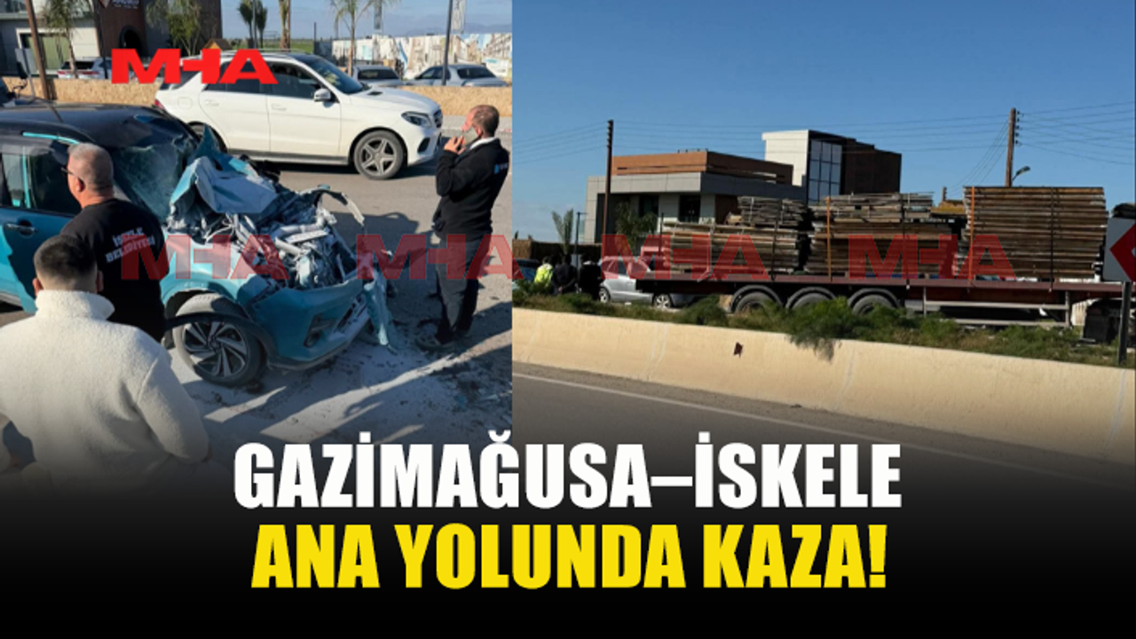 Kaza GaziMağusa-İskele ana yolunda meydana geldi!