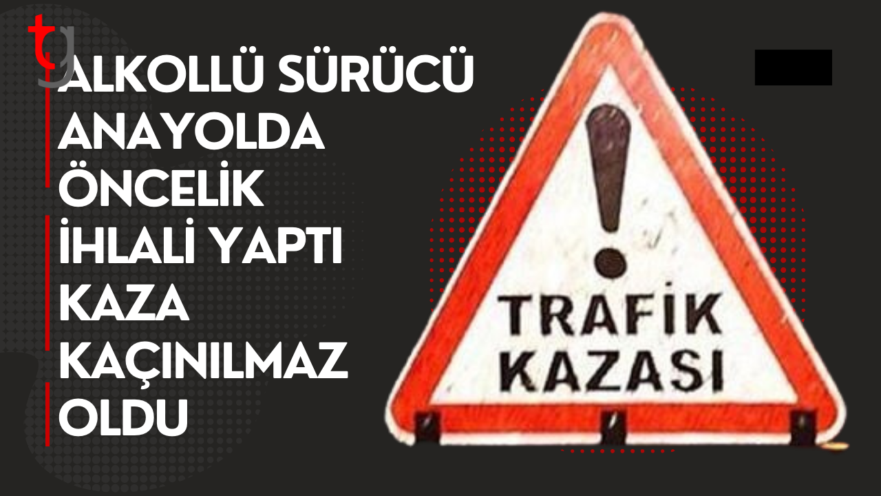 Girne'de sarhoş sürücü trafik kazasına sebep oldu.
