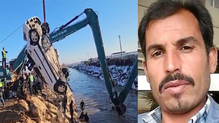 Şanlıurfa'da nehre düşen sürücünün cesedi Suriye'de bulundu.