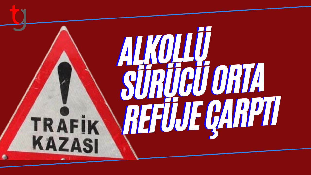 İskele-Ercan yolunda sarhoş sürücü kaza yaptı.