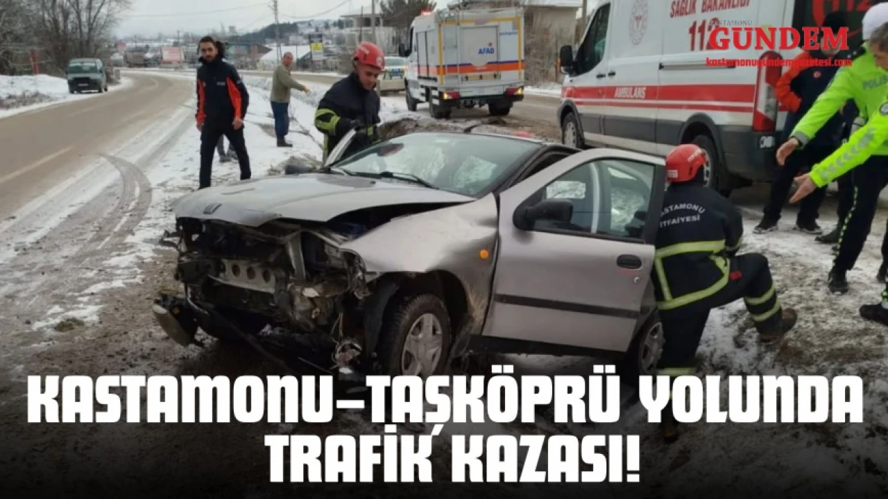 Kastamonu' da Taşköprü Yolunda Trafik Kazası meydana geldi!