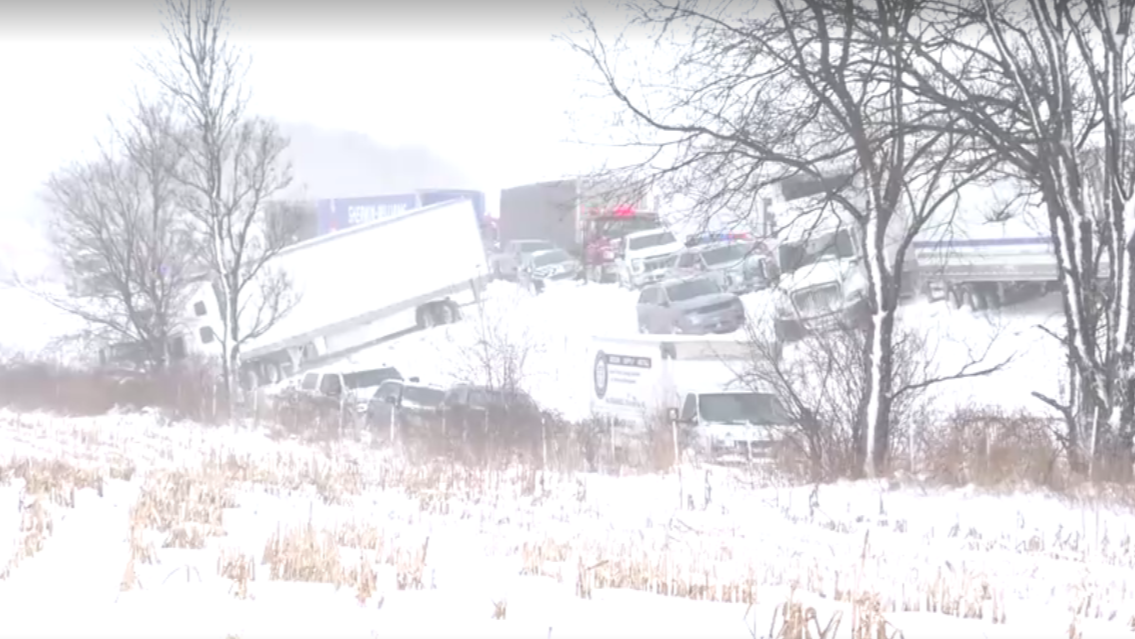 ABD'de 100 araç karıştı zincirleme kazada