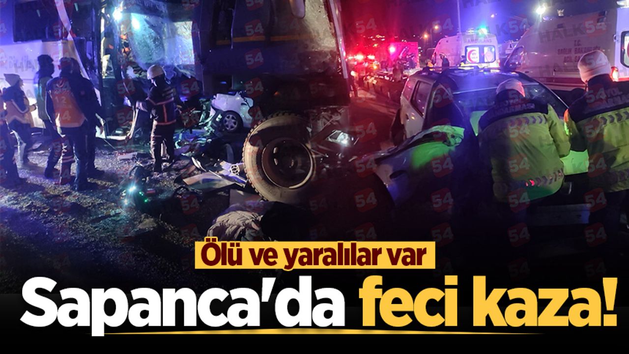 Sapanca'da ciddi bir kaza meydana geldi: Ölü ve yaralılar bulunuyor.