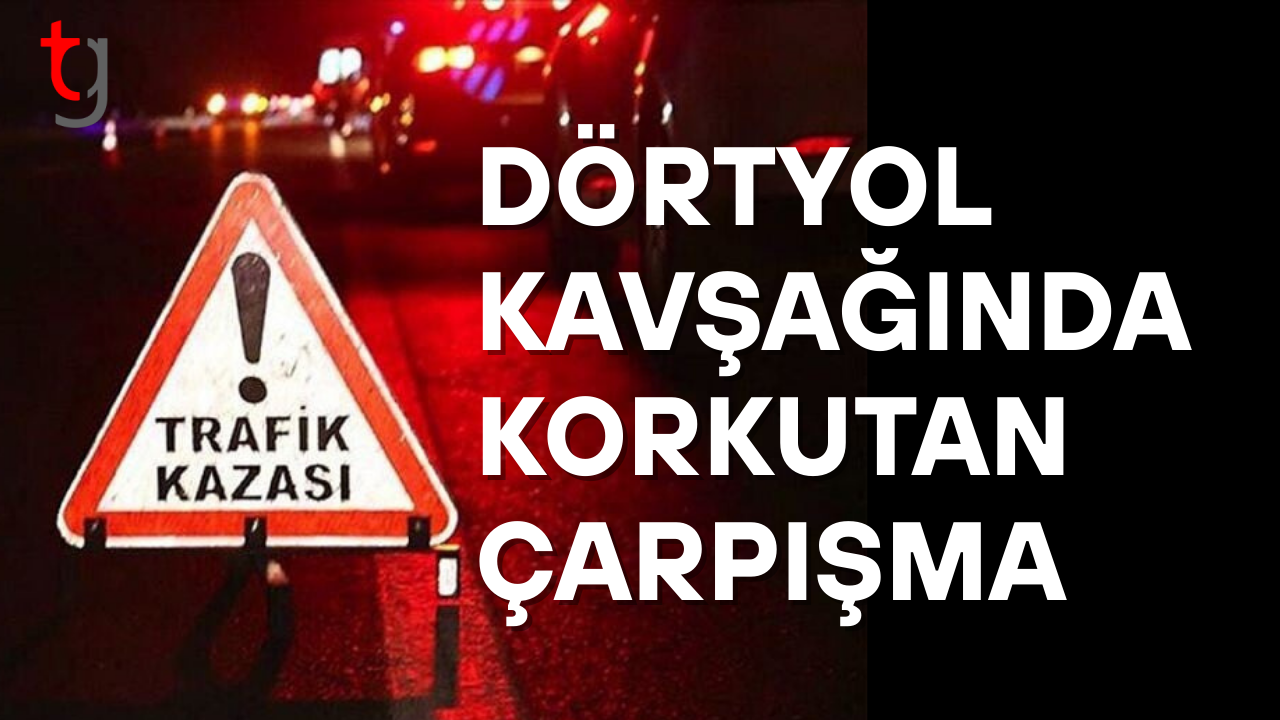 Gazimağusa ve Lefkoşa arasında yol kavşağında meydana gelen trafik kazası