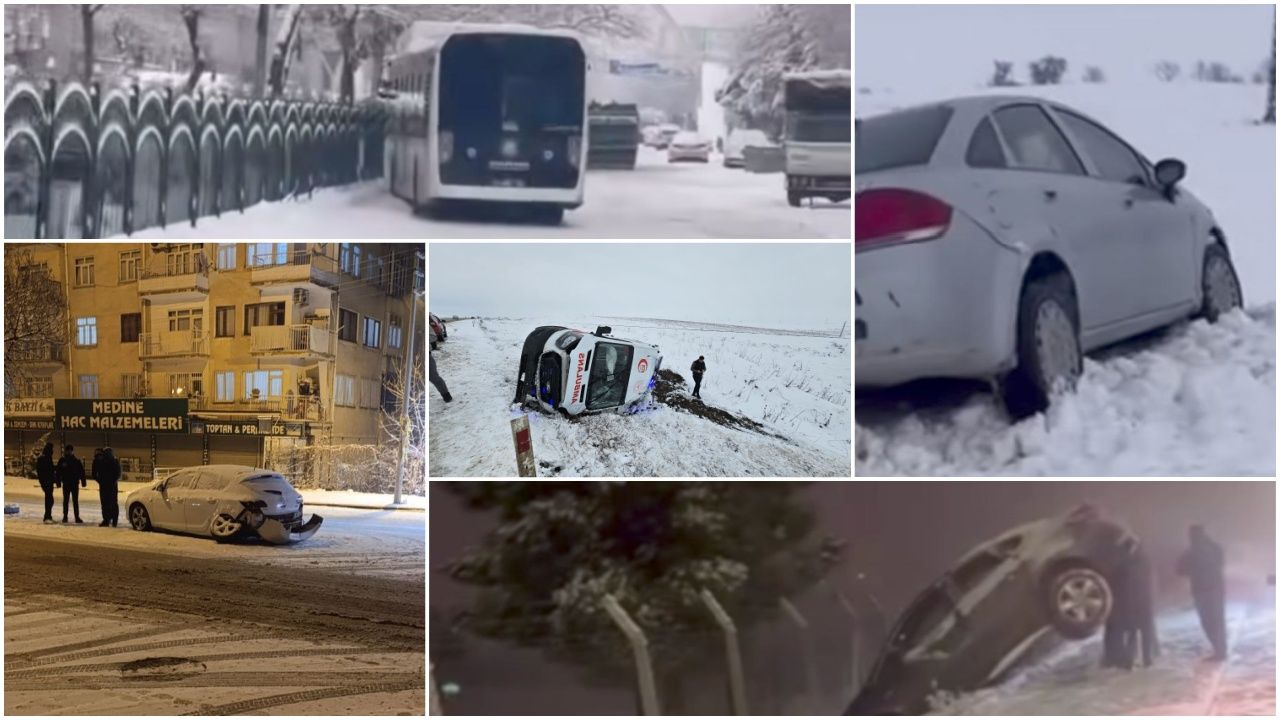 Diyarbakır'da kar yağışı sebebiyle trafik kazalarında artış yaşandı.