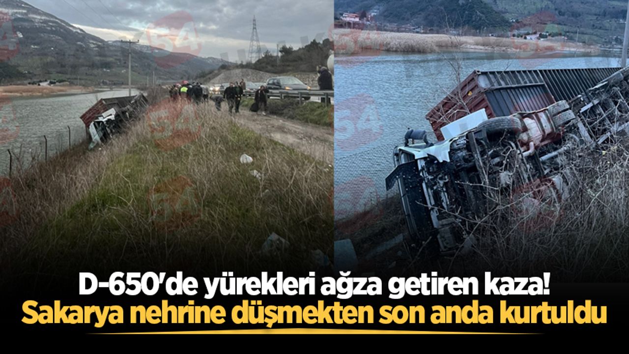 Tehlikeli kaza: Sakarya Nehri'ne düşmekten son anda kurtuldu!