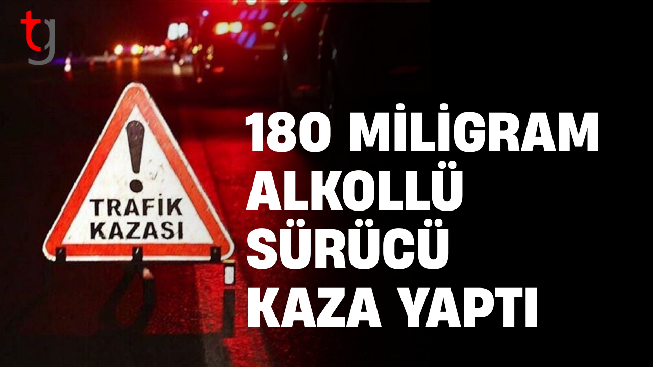 Alkollü sürücünün karıştığı kaza sonucunda bir kişi yaralandı.