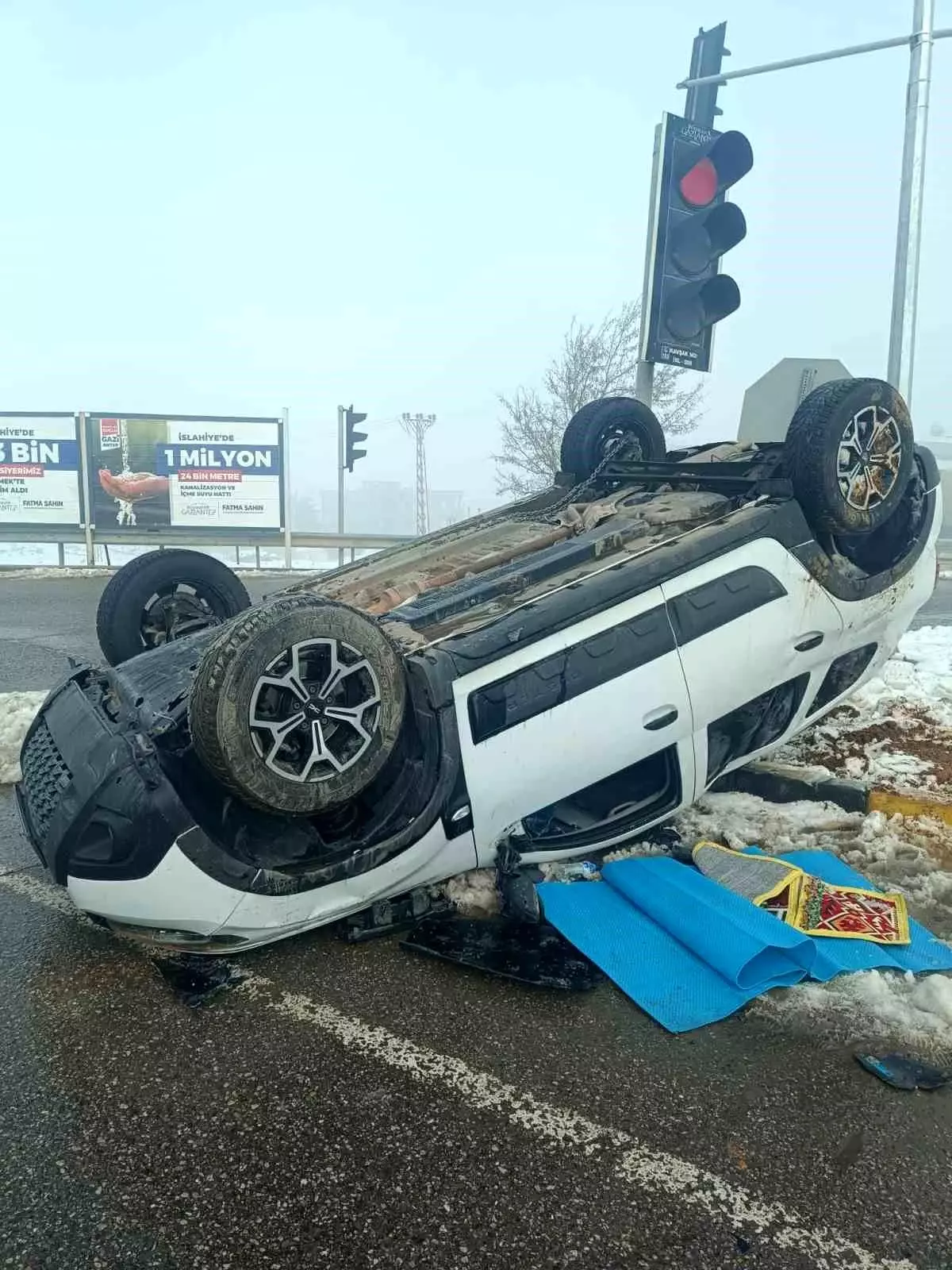 Gaziantep'te Trafik Kazasında 3 Kişi Yaralandı.