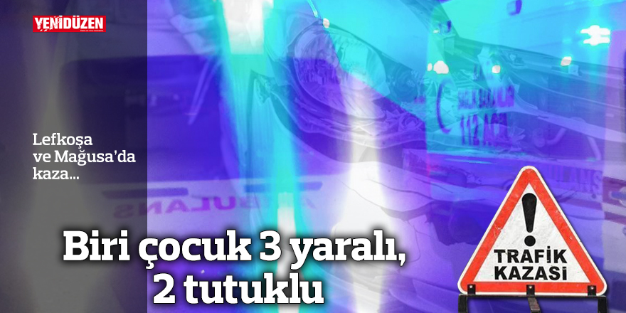 Lefkoşa ve Gazimağusa'da trafik kazası...