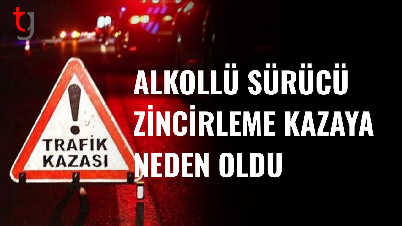Alkollü sürücü üç araca çarptı, şans eseri kimse yaralanmadı.
