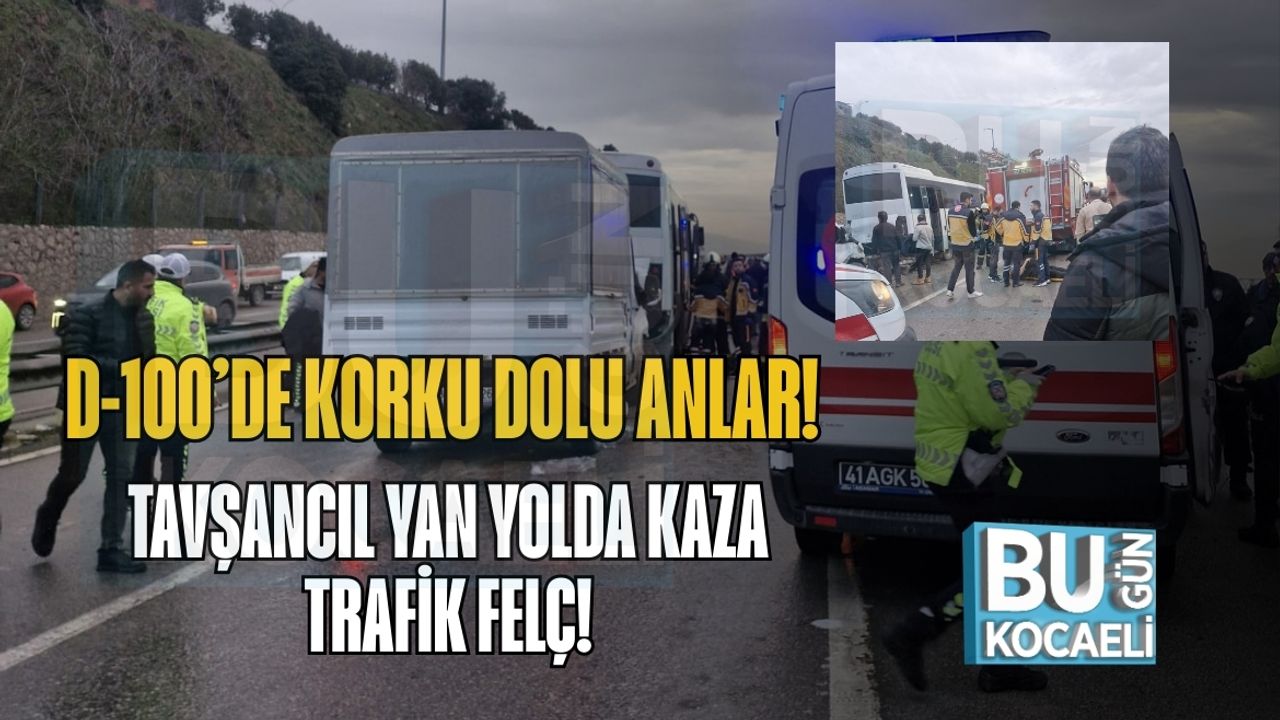 Tavşancıl Yan Yolda Dehşet Dolu Kaza, Trafik Durdu
