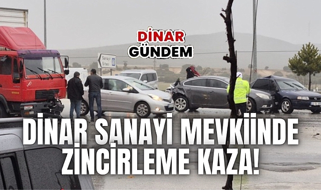 Dinar'da Sanayi Bölgesinde Zincirleme Trafik Kazası!