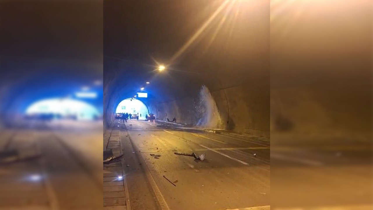 Araklı Tüneli’nde zincirleme kaza sonucu 4 kişi yaralandı.