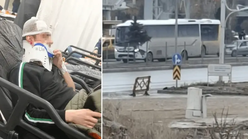 Malatya'da otobüs ve araç çarpıştı: İki kişi yaralı oldu.