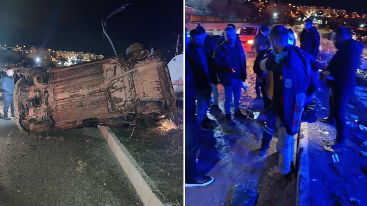 Van'da devrilen araçta 2 kişi yaralı.