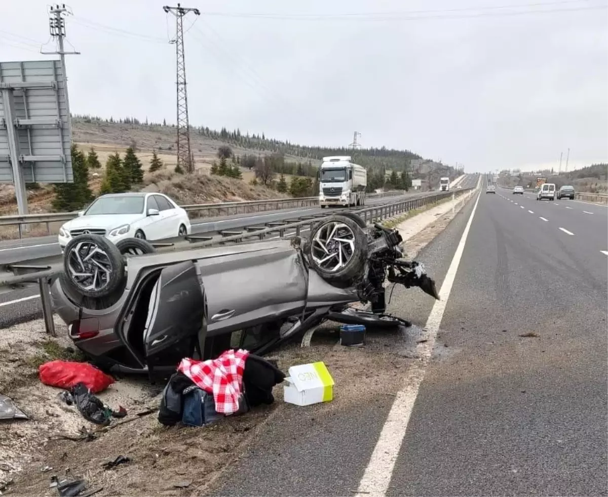 Eskişehir'de Ters Dönme Trafik Kazası