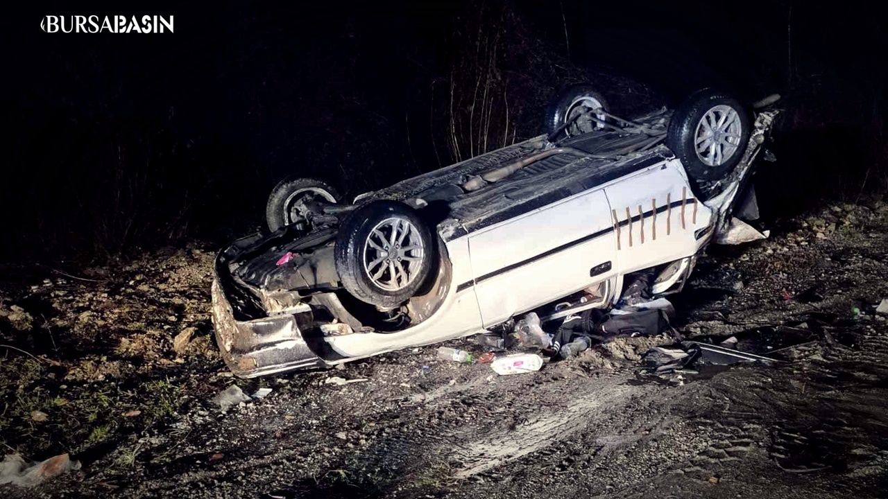 İnegöl’de Sabah Kazası: Otomobil Şarampole Yuvarlandı