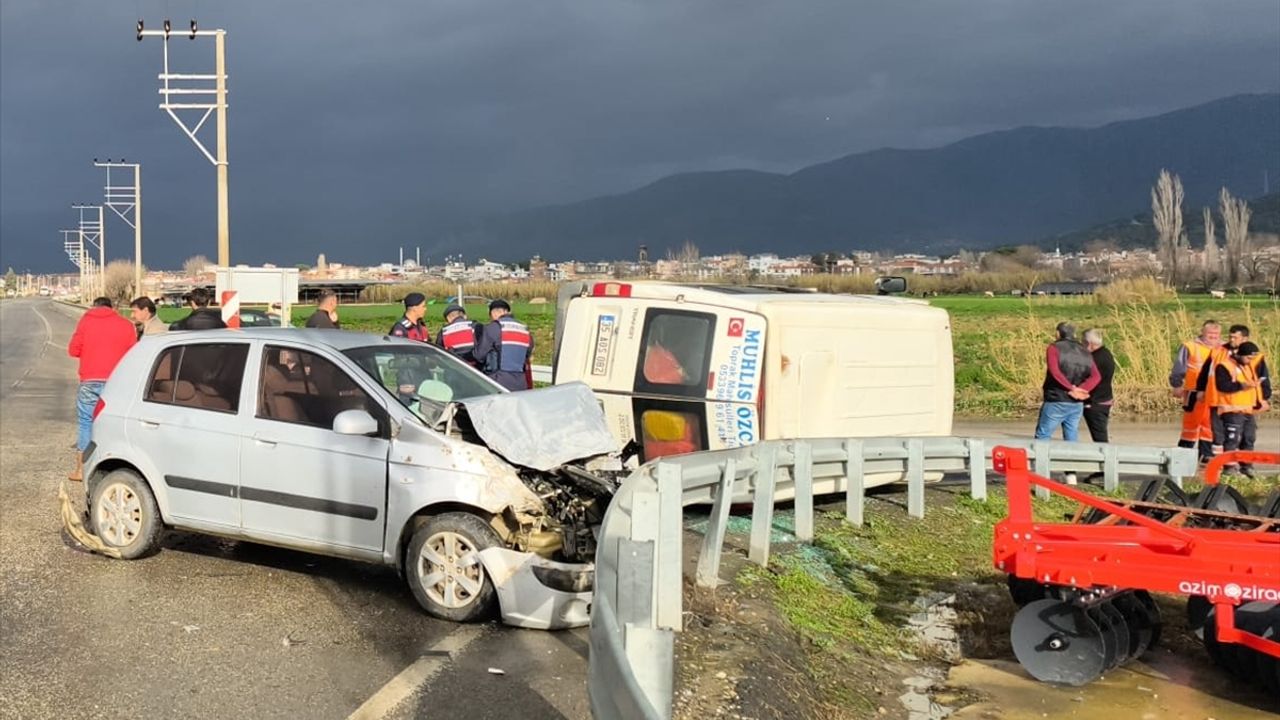 Ödemiş'te kaza: Yaralılar var!