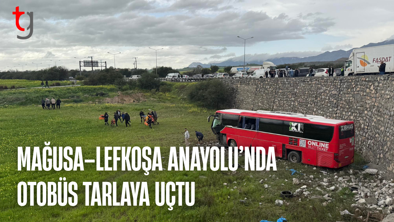 Mağusa–Lefkoşa Anayolu’nda otobüs kazası