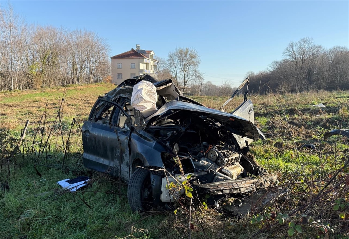 Samsun’da tarlaya devrilen otomobilin sürücüsü öldü