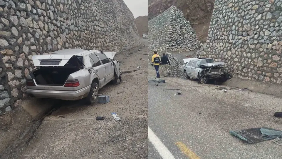 Elazığ-Diyarbakır karayolunda kaza: 21 ES 002 plakalı otomobil duvara çarptı, Muhsin Demirci yaşamını yitirdi