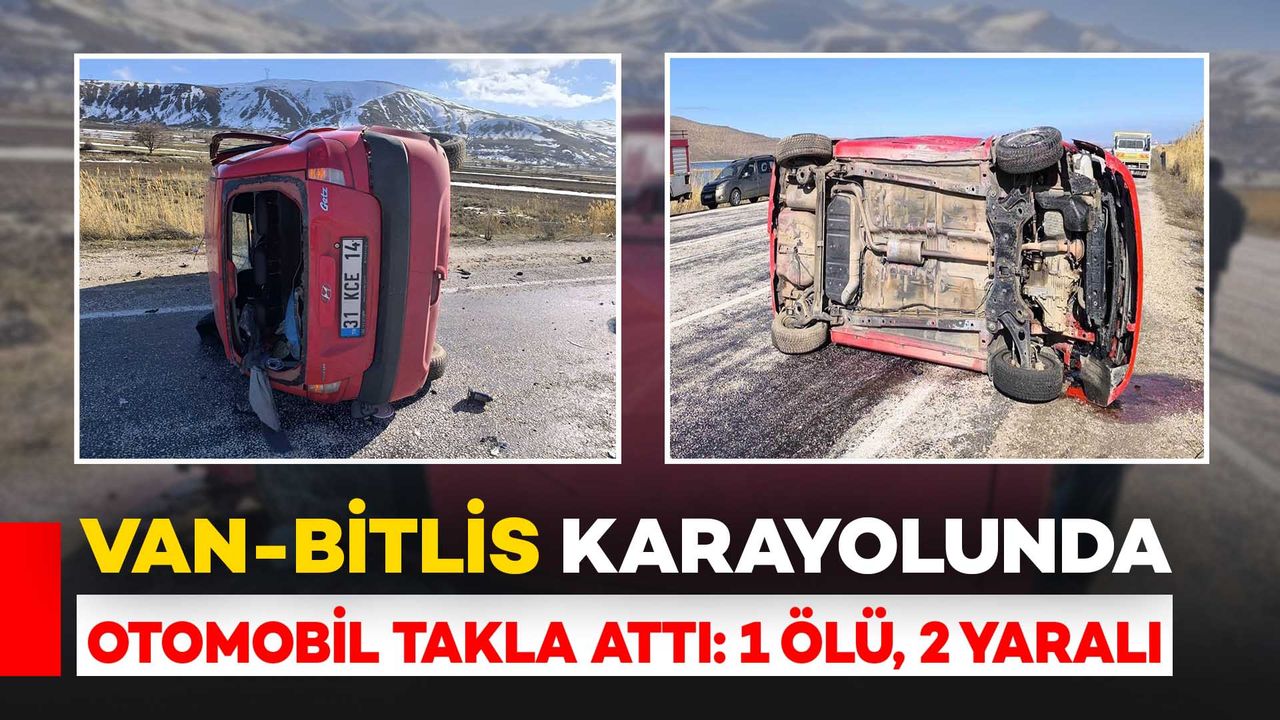 Van-Bitlis kara yolunda feci kaza: 1 ölü, 2 yaralı