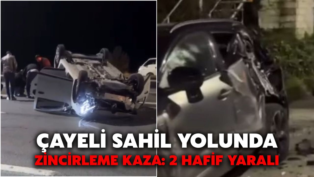 Çayeli Sahil Yolunda Zincirleme Kaza: 2 Hafif Yaralı