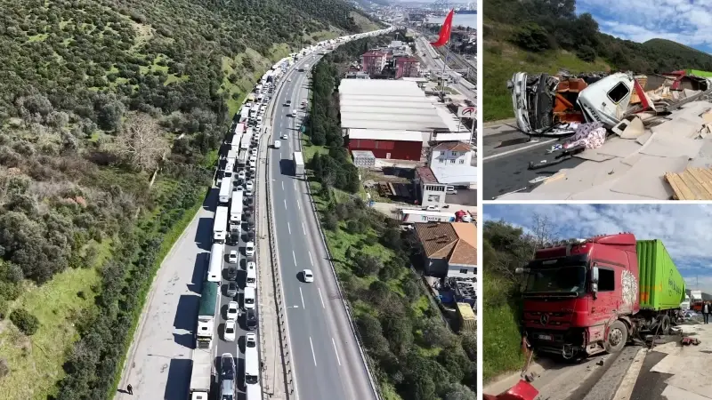 TEM'de feci kaza: İstanbul yönü trafiğe kapatıldı