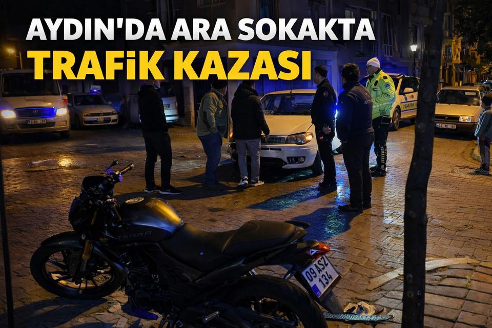 Aydın'da ara sokakta trafik kazası