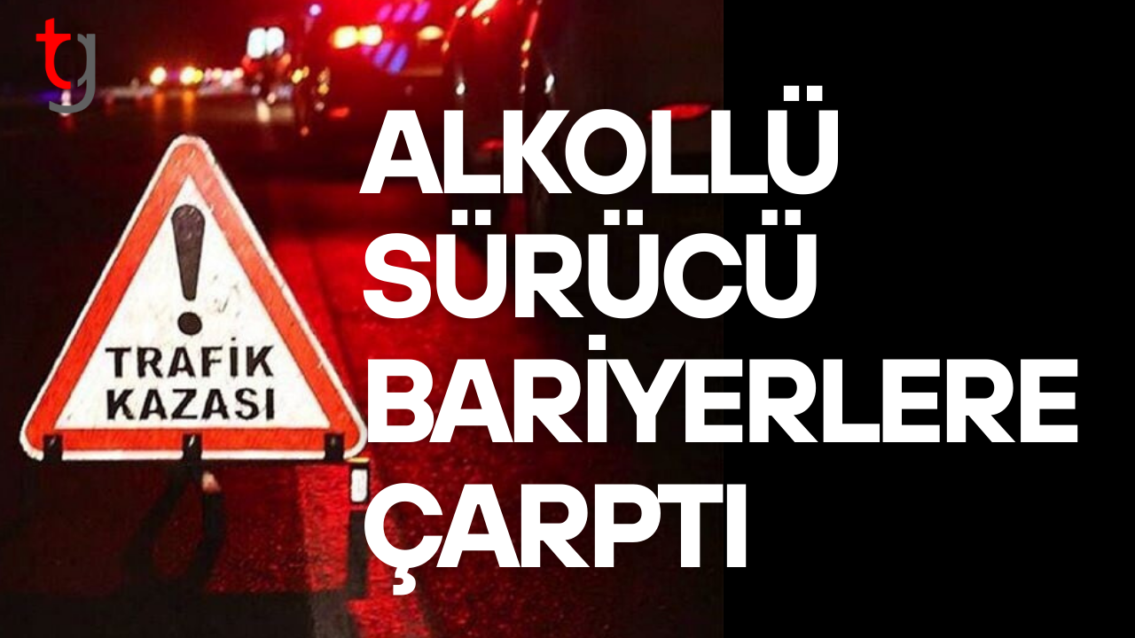 Gazimağusa-Lefkoşa anayolunda alkollü sürücü kaza yaptı