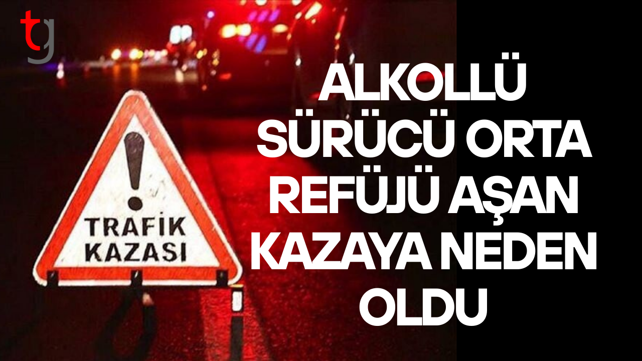 Alkollü sürücü kazaya neden oldu