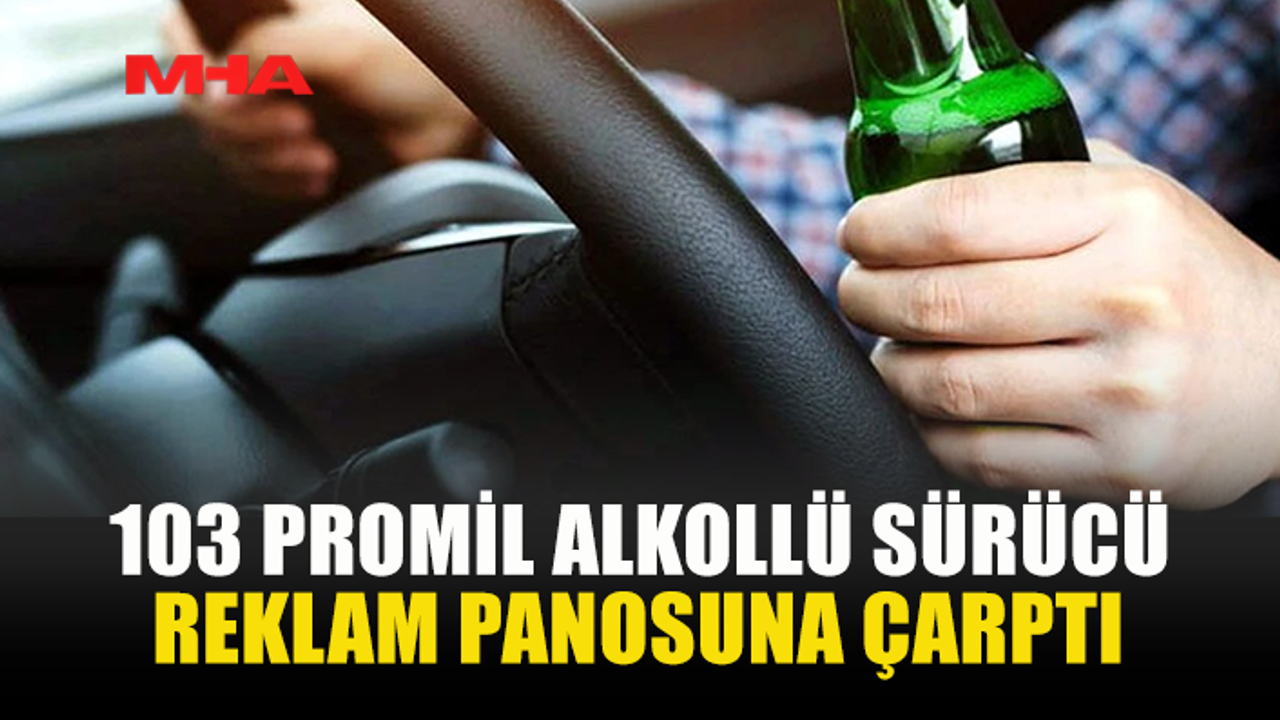 ALKOLLÜ SÜRÜCÜ GURME MARKET ÖNÜNDE KAZA YAPTI