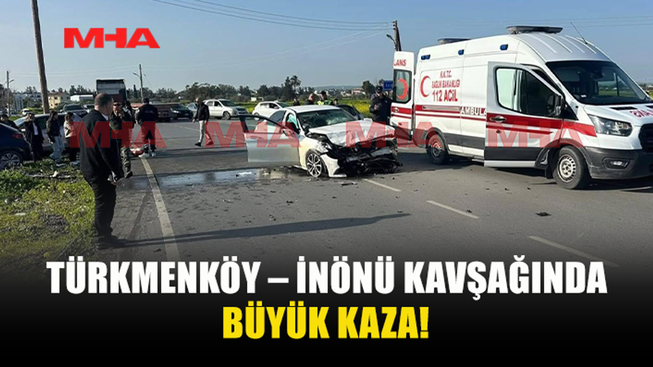 TÜRKMENKÖY – İNÖNÜ YOL KAVŞAĞINDA TRAFİK KAZASI MEYDANA GELDİ!