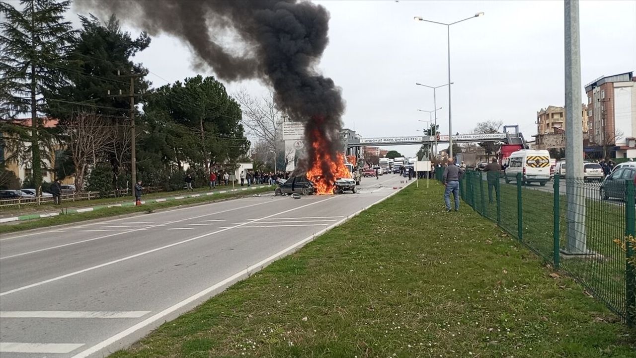 Samsun'da korkutan trafik kazası: 7 yaralı