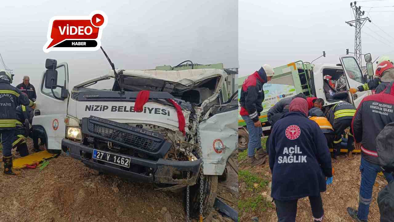 Nizip’te Trafik Kazası: Sürücü Elektrik Direğine Çarptı
