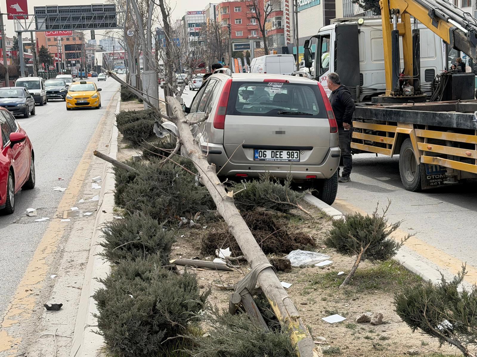 Karşıdan karşıya geçerken korkutan kaza