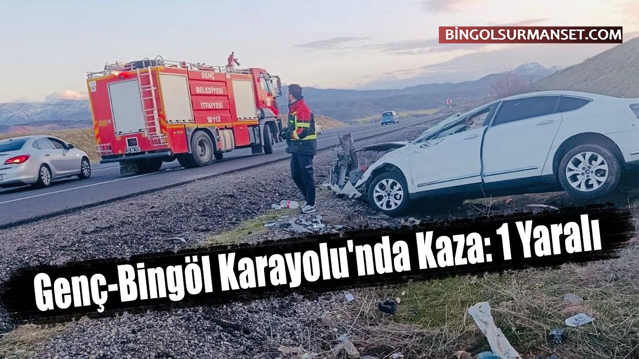 Genç-Bingöl Karayolu'nda Kaza: 1 Yaralı