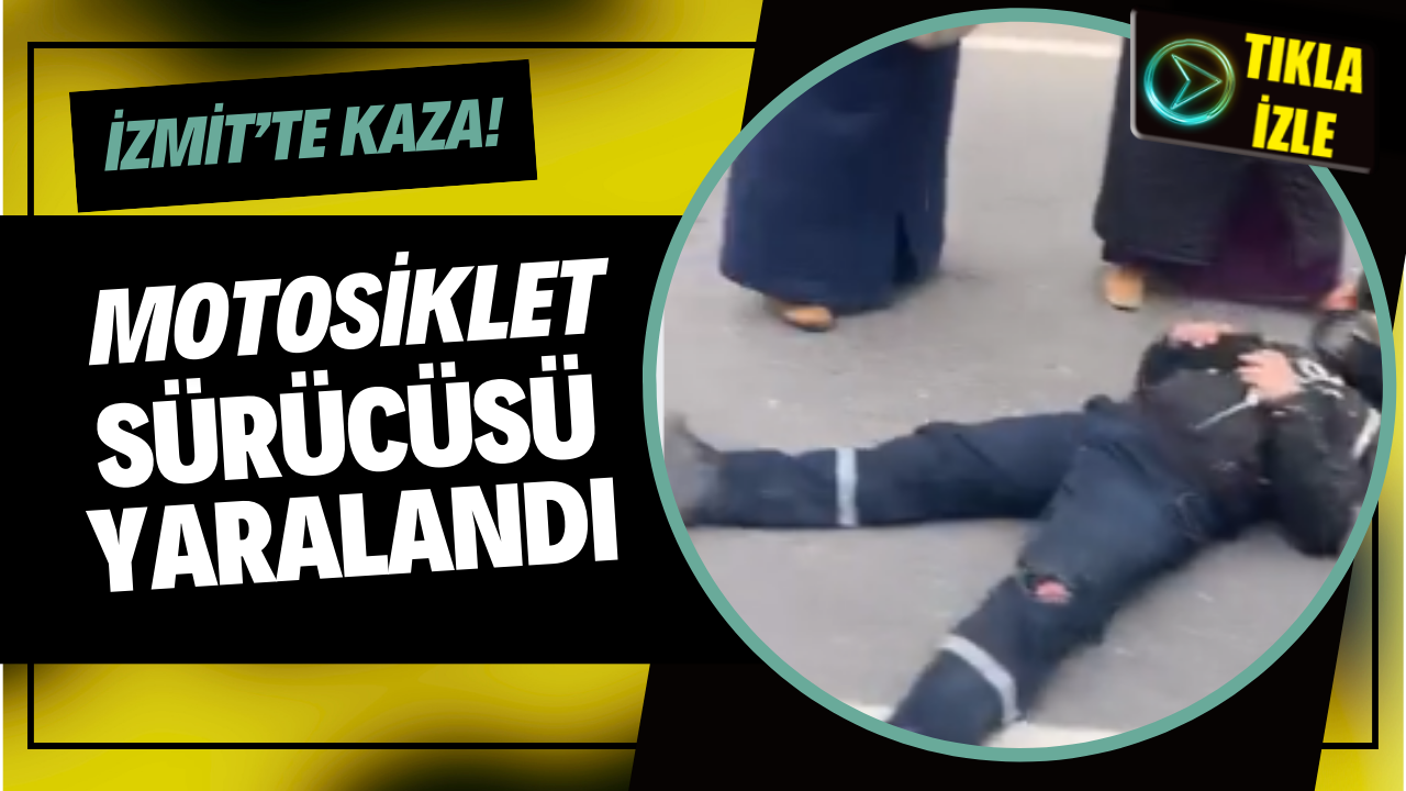 İzmit Santral Yokuşu’nda Motosiklet Kazası: Sürücü Yaralandı