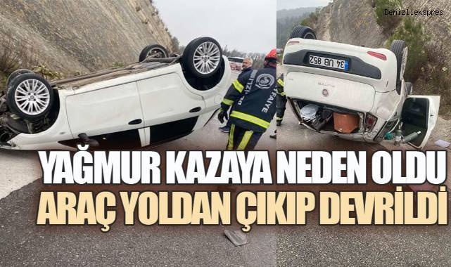 Buldan’da Korkutan Kaza: Direksiyon Hakimiyetini Kaybeden Araç Takla Attı - Asayiş
