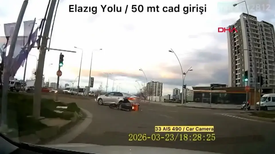 Diyarbakır Yenişehir'de motosiklet kazası: Manevra yapan sürücü devrildi | DİYARBAKIR HABERLERİ