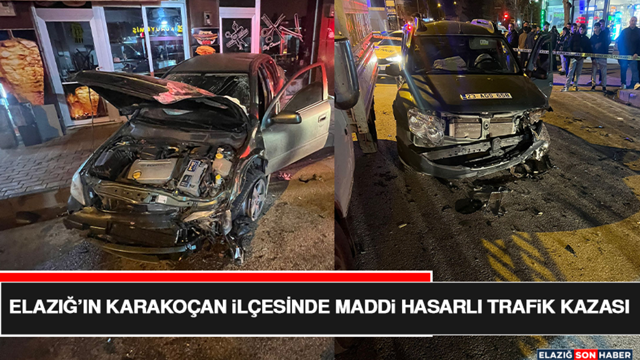 Elazığ’ın Karakoçan İlçesinde Maddi Hasarlı Trafik Kazası