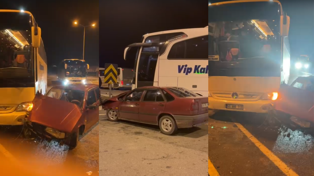 Kahramanmaraş’tan Denizli’ye giden otobüs kaza yaptı