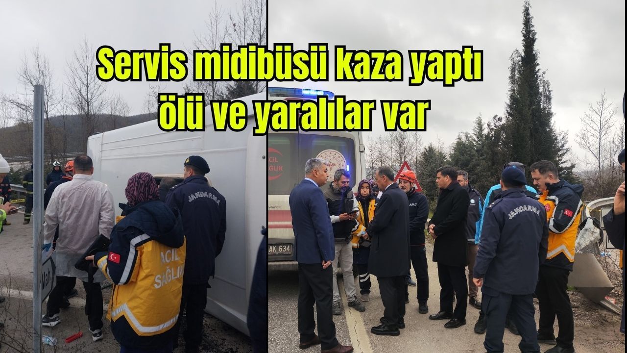 Servis midibüsü kaza yaptı, ölü ve yaralılar var (Video)