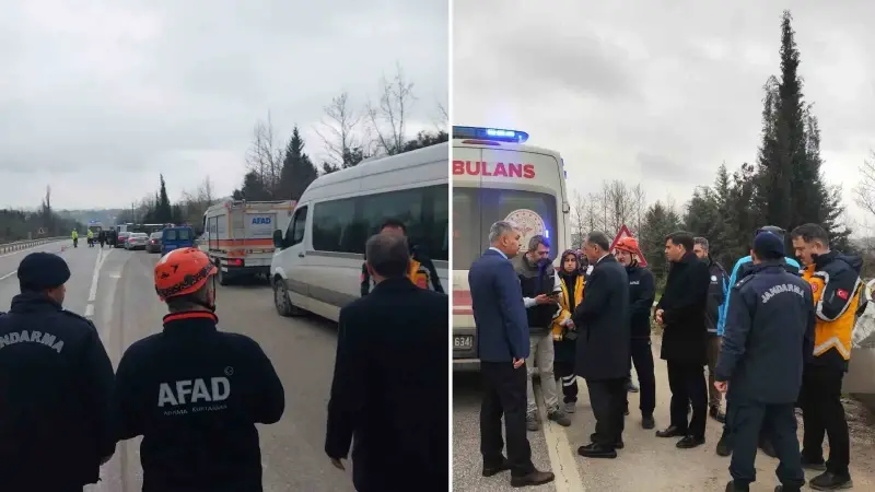 Yalova'da servis midibüsü devrildi: 1 ölü 20 yaralı