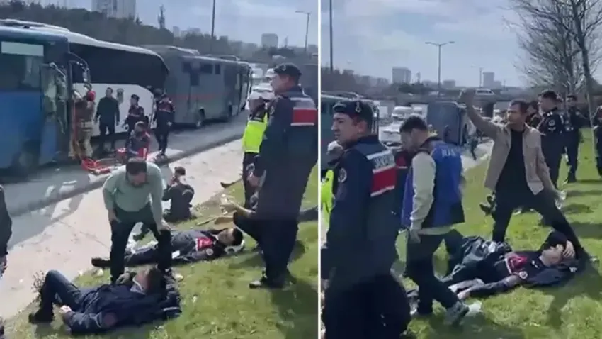 4 cezaevi aracı çarpıştı, 6 Jandarma yaralı: Korkunç kaza!
