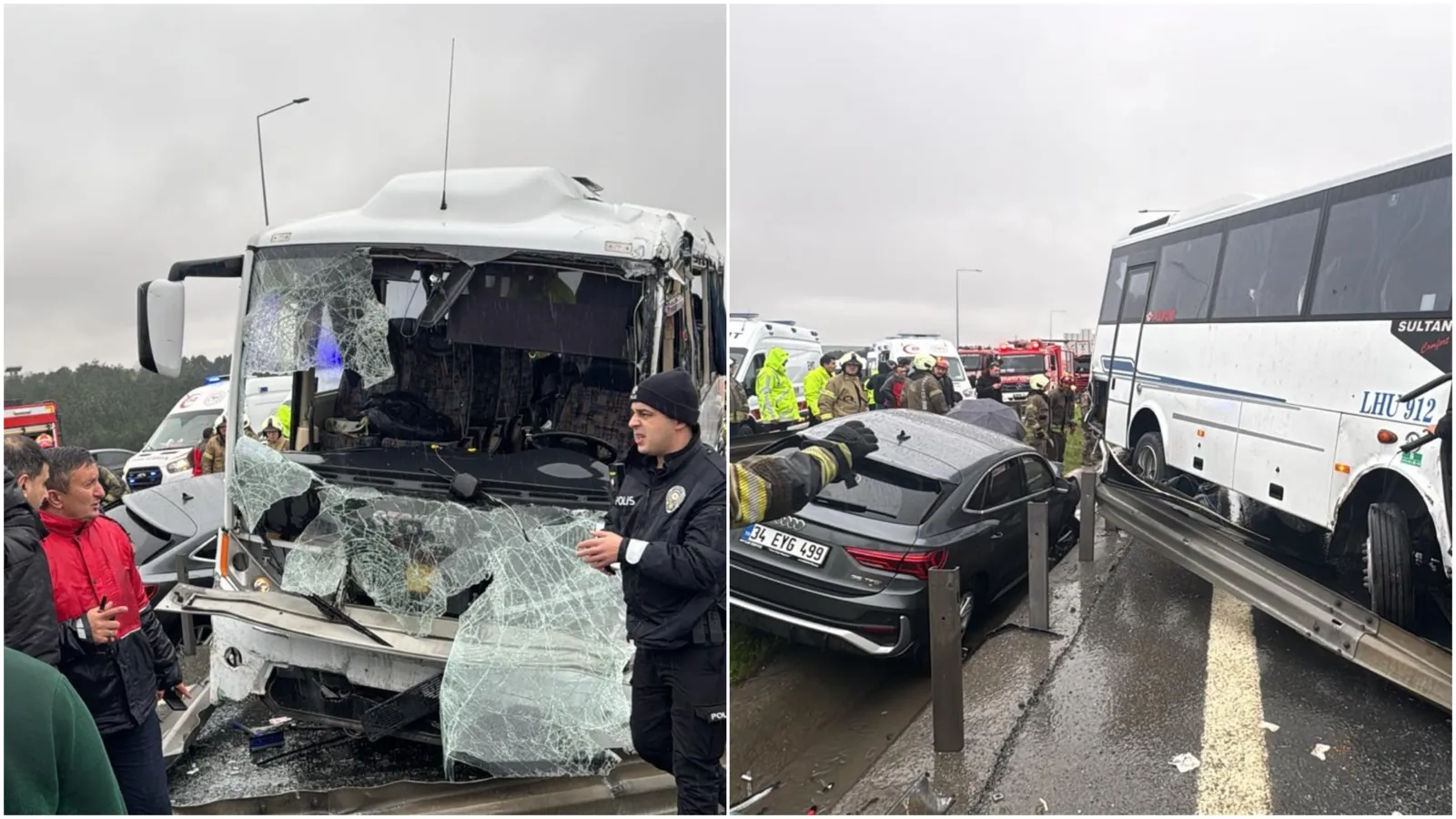 İstanbul’da zincirleme trafik kazası: 1 polis hayatını kaybetti, 16 polis memuru yaralandı
