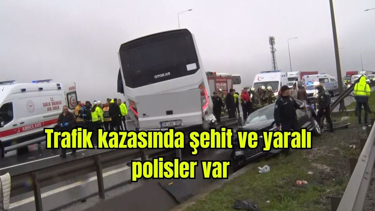 Trafik kazasında şehit ve yaralı polisler var (Video)