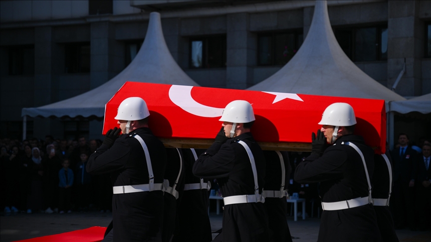 İstanbul'da trafik kazasında şehit olan polis Mustafa Aydın için tören düzenlendi