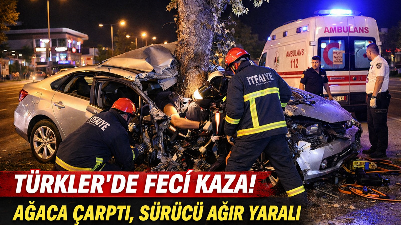 Alanya’da Feci Kaza! Araç Parçalandı, Sürücü Ağır Yaralı