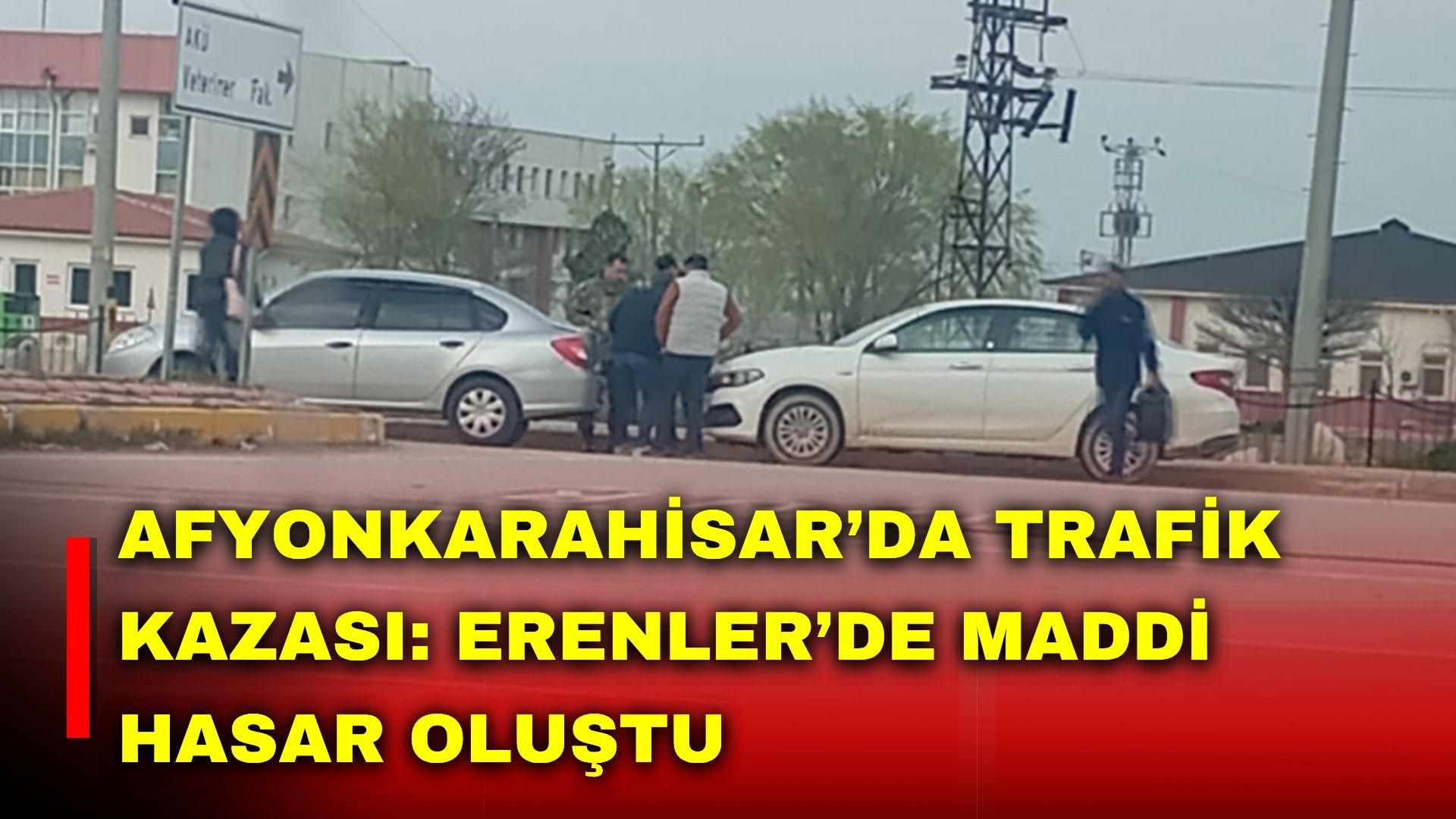 Afyonkarahisar’da trafik kazası: Erenler’de maddi hasar oluştu